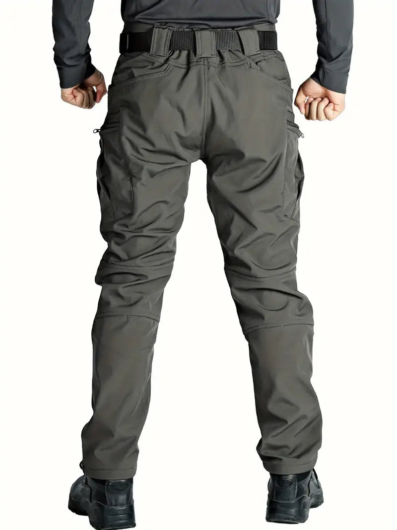 Unisex Fleece-Lined Waterproof Tactical Pants for Outdoor Winter Wear