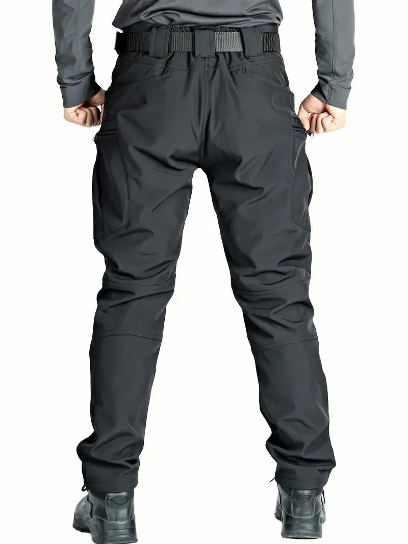 Unisex Fleece-Lined Waterproof Tactical Pants for Outdoor Winter Wear