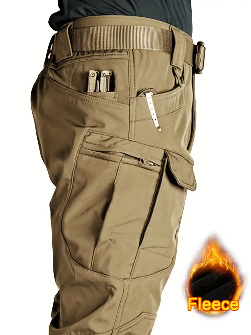 Unisex Fleece-Lined Waterproof Tactical Pants for Outdoor Winter Wear