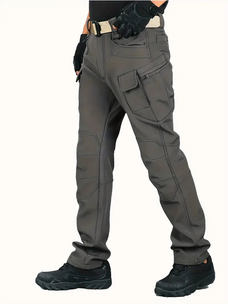 Unisex Fleece-Lined Waterproof Tactical Pants for Outdoor Winter Wear