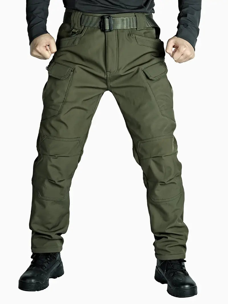 Unisex Fleece-Lined Waterproof Tactical Pants for Outdoor Winter Wear