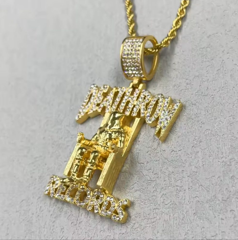 Death Row Records pendant and chain