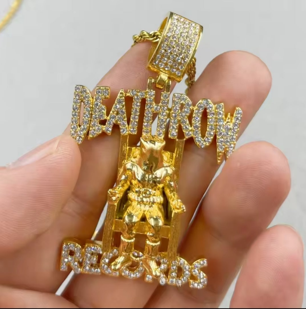 Death Row Records pendant and chain