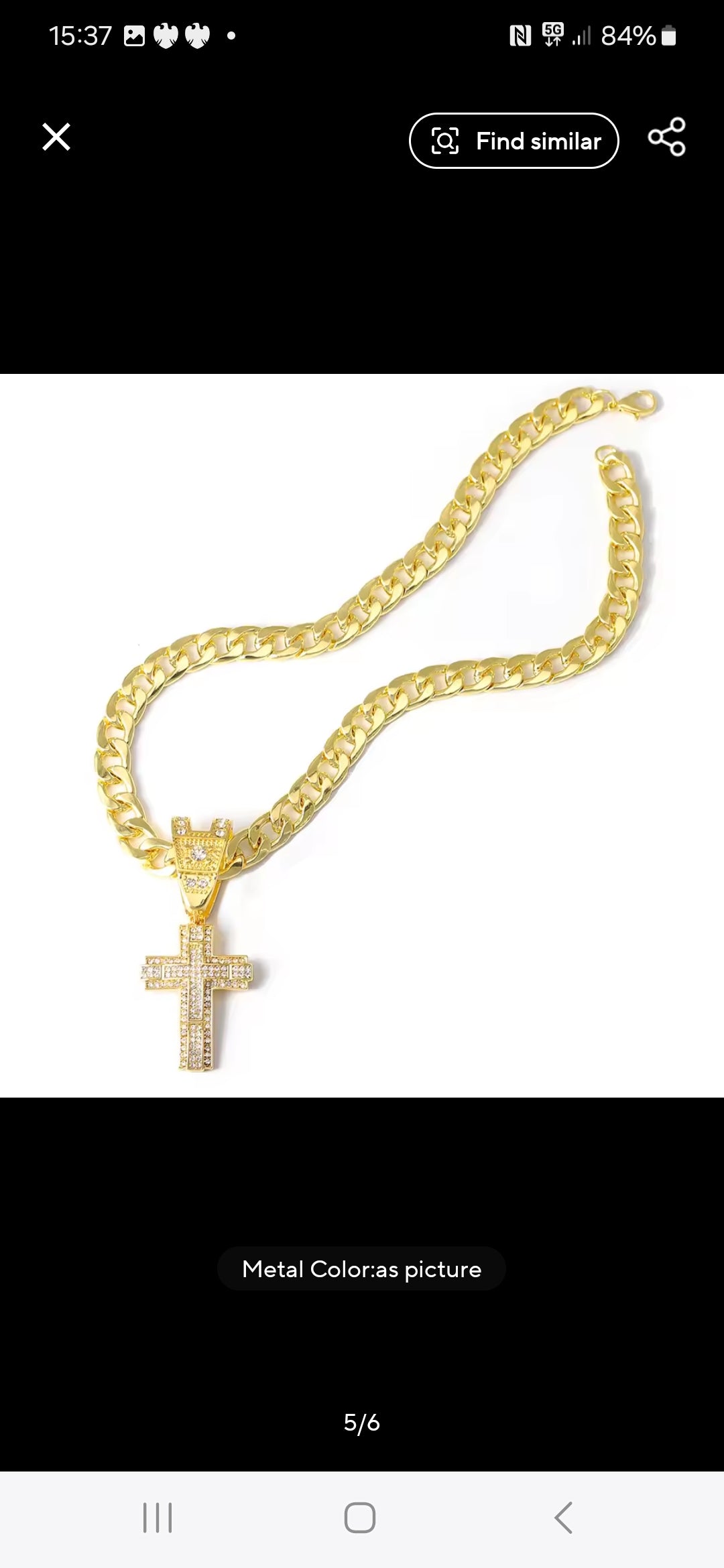 Cross pendant and chain