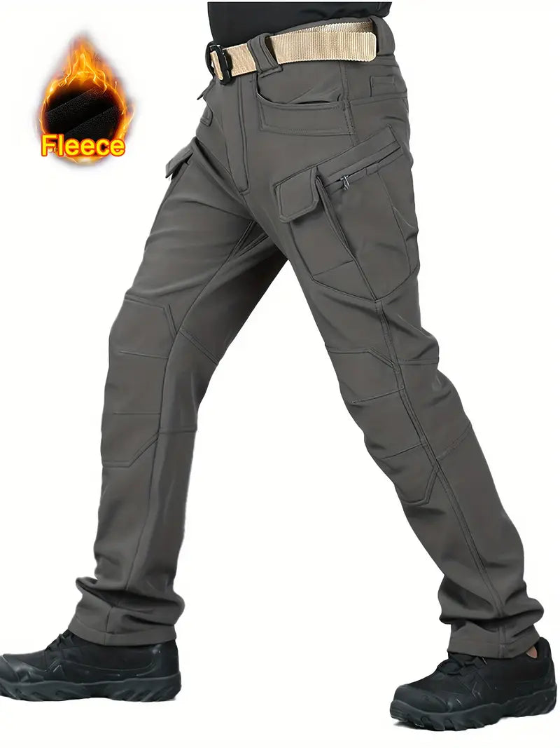 Unisex Fleece-Lined Waterproof Tactical Pants for Outdoor Winter Wear