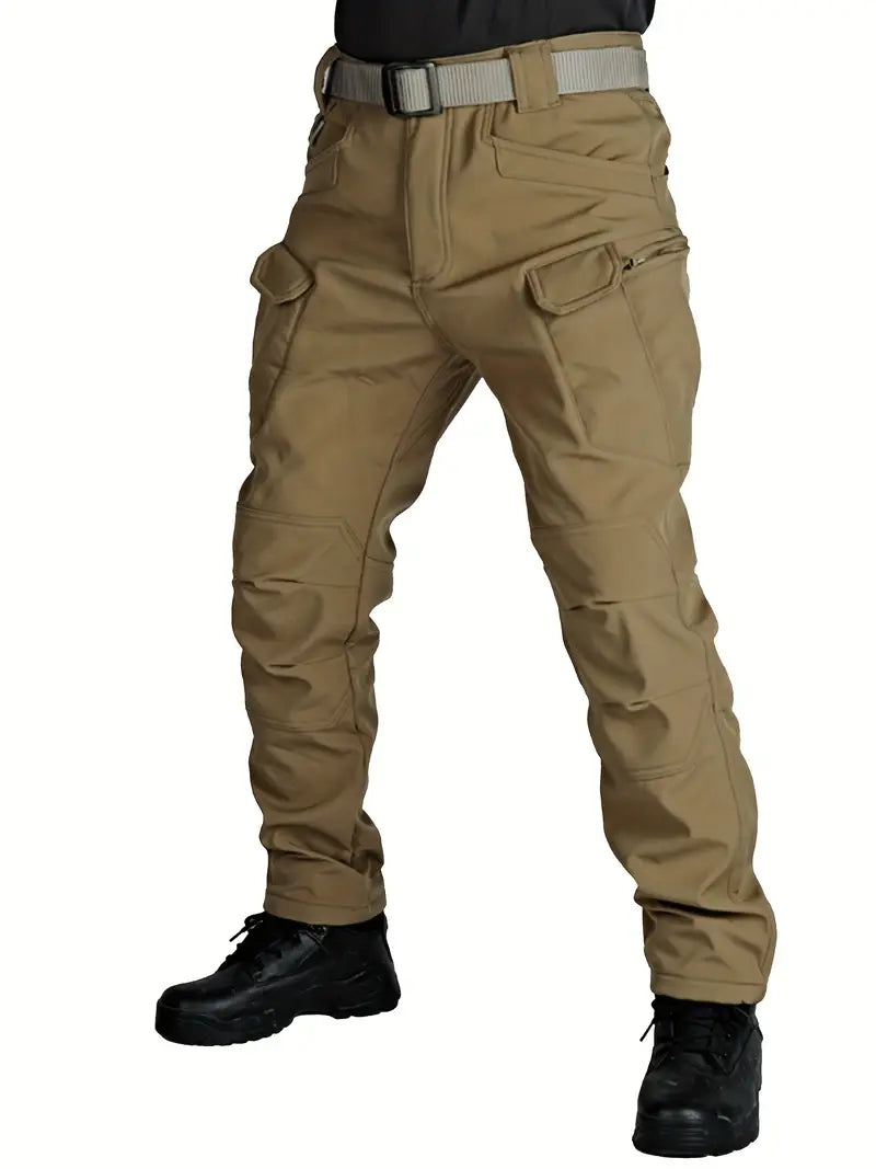 Unisex Fleece-Lined Waterproof Tactical Pants for Outdoor Winter Wear