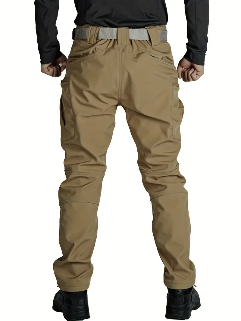 Unisex Fleece-Lined Waterproof Tactical Pants for Outdoor Winter Wear